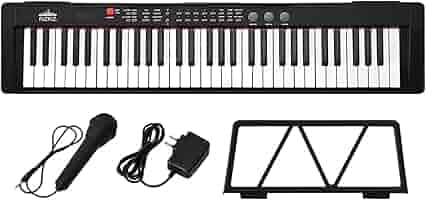 RiZKiZ 61鍵盤 電子キーボード スリムタイプ Amazon | RiZKiZ 電子キーボード スリムタイプ 【61鍵盤